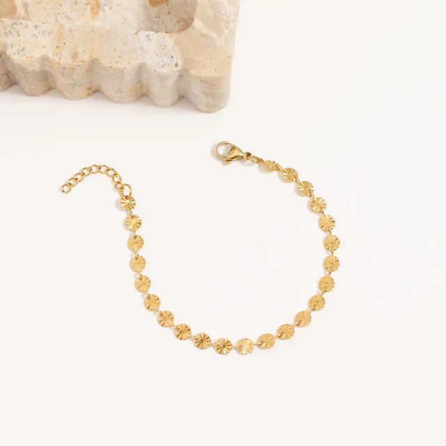 18K Stainless Steel Sunburst Bracelet