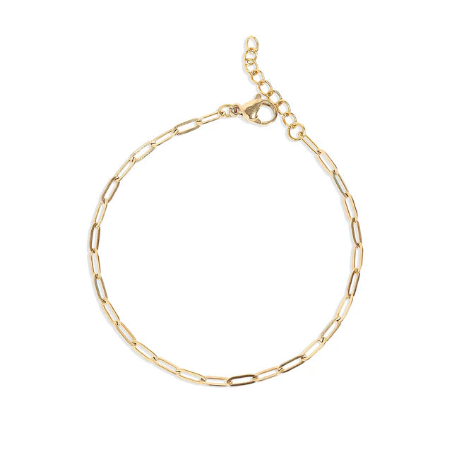 18K Stainless Steel Paperclip Bracelet