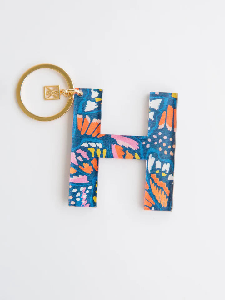 Floral Letter Keychain