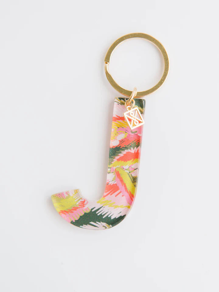 Floral Letter Keychain