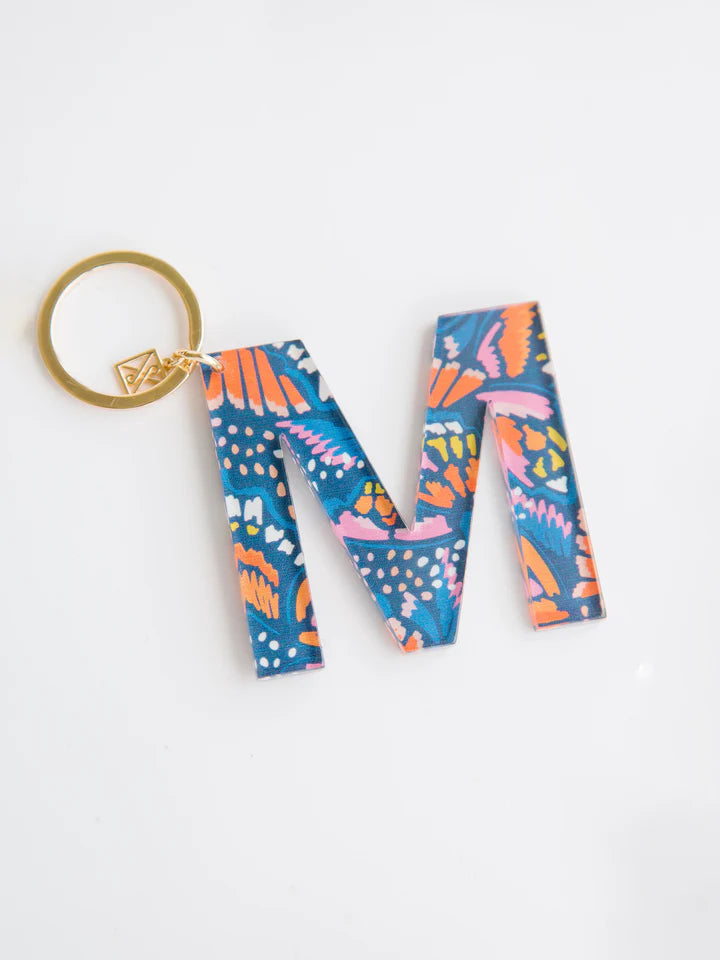Floral Letter Keychain