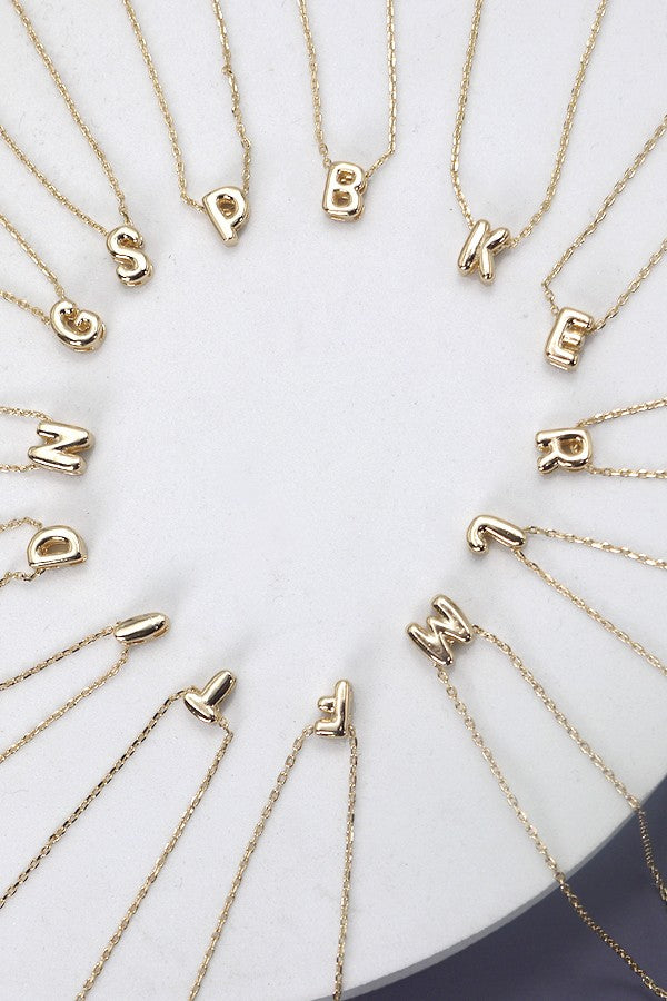 Bubble Initial Neckace