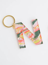 Floral Letter Keychain
