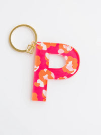 Floral Letter Keychain