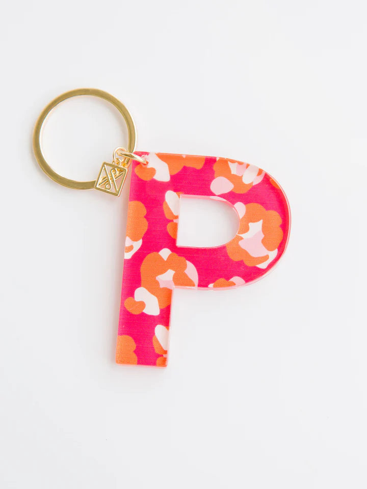 Floral Letter Keychain
