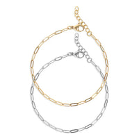 18K Stainless Steel Paperclip Bracelet