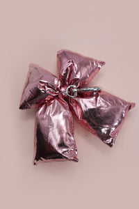 Pink Puffy Bow Ribbon Bag Charm