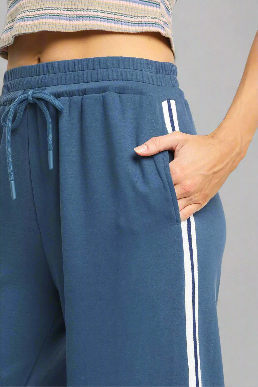 Stripe Wide Leg Sweatpants