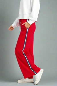 Stripe Wide Leg Sweatpants