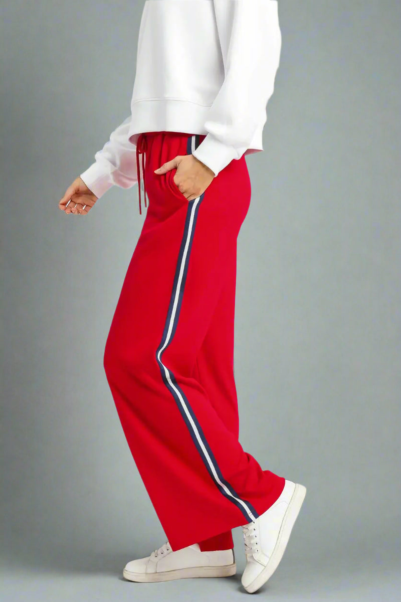 Stripe Wide Leg Sweatpants