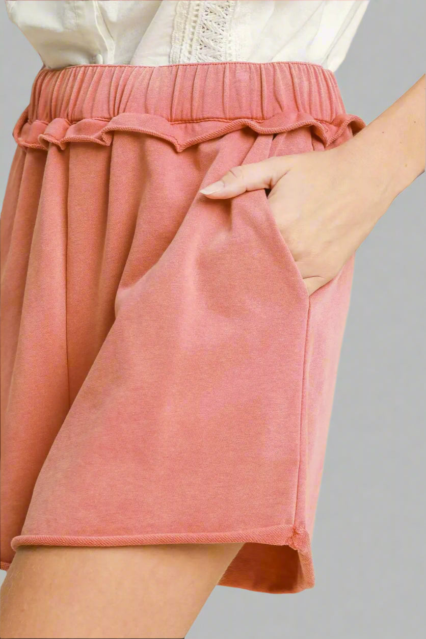 Mineral Washed French Terry Lounge Shorts
