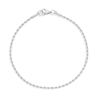 18K Gold Stainless Steel Rope Bracelet  2mm