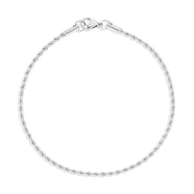 18K Gold Stainless Steel Rope Bracelet  2mm