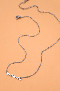 18K Stainless Steel MAMA Necklace