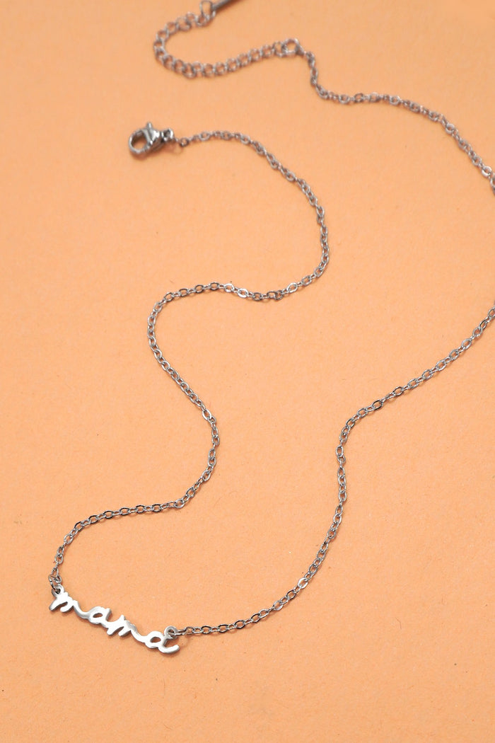 18K Stainless Steel MAMA Necklace