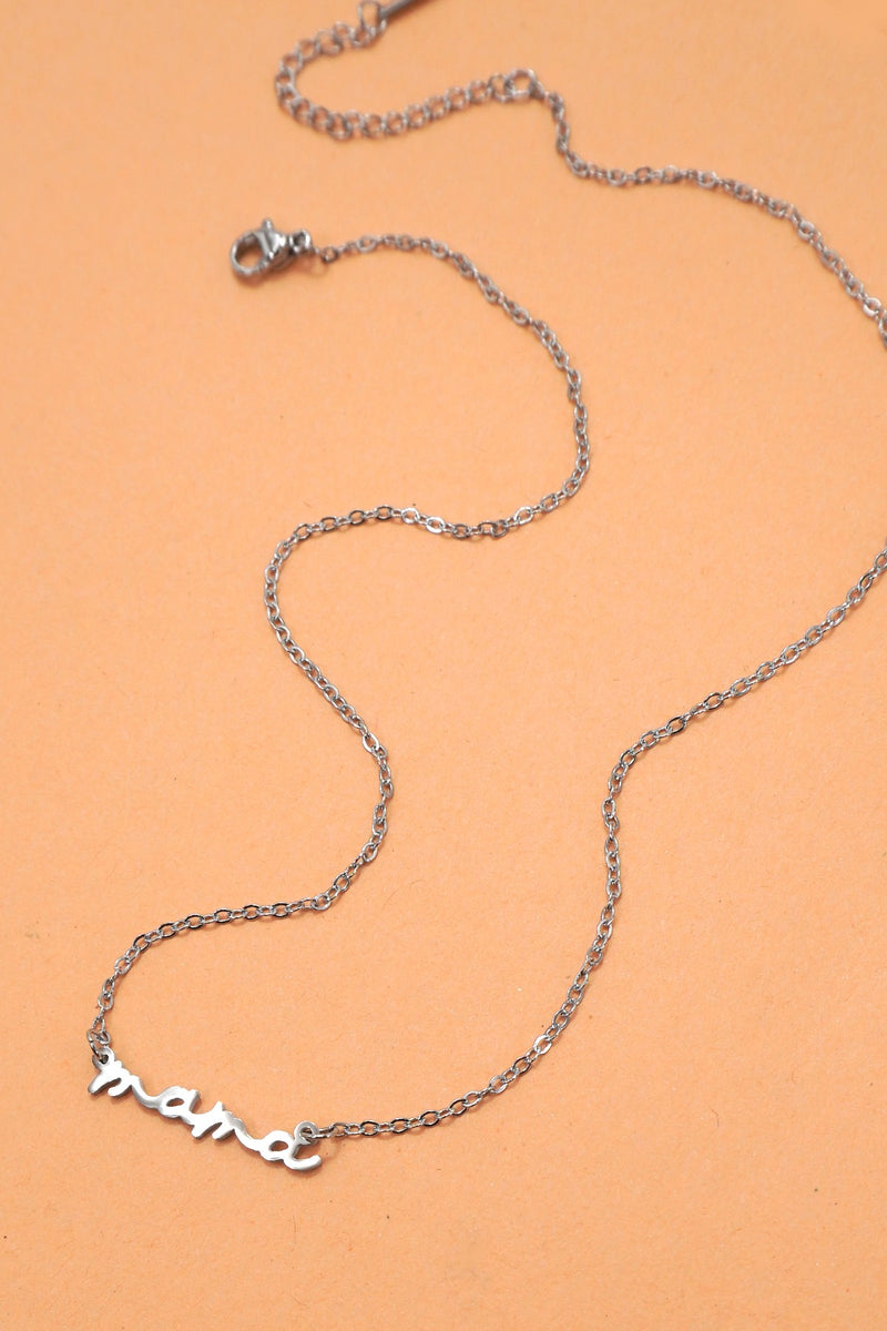 18K Stainless Steel MAMA Necklace