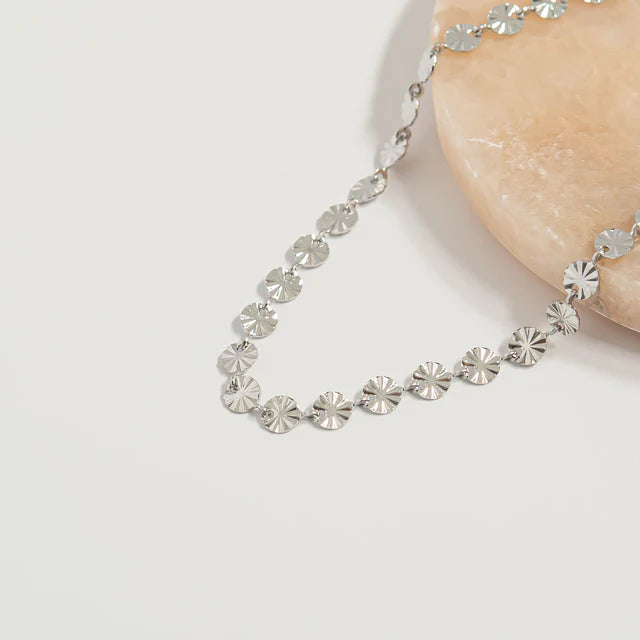 18K Stainless Steel Sunburst Necklace