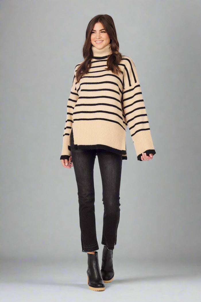 Tan Dunn Striped Sweater