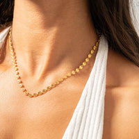 18K Stainless Steel Sunburst Necklace