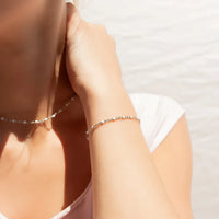18K Stainless Steel White Confetti Bracelet