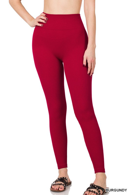 Ribbed Seamless High Waisted Leggings