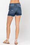 Mia Mid-Rise Patch Cut Off Shorts