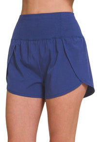High Waisted Back Pocket Running Shorts