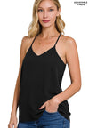 Woven Airflow Adjustable Strap V-Neck Cami