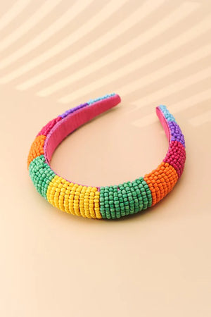 Colorful Seed Bead Headband