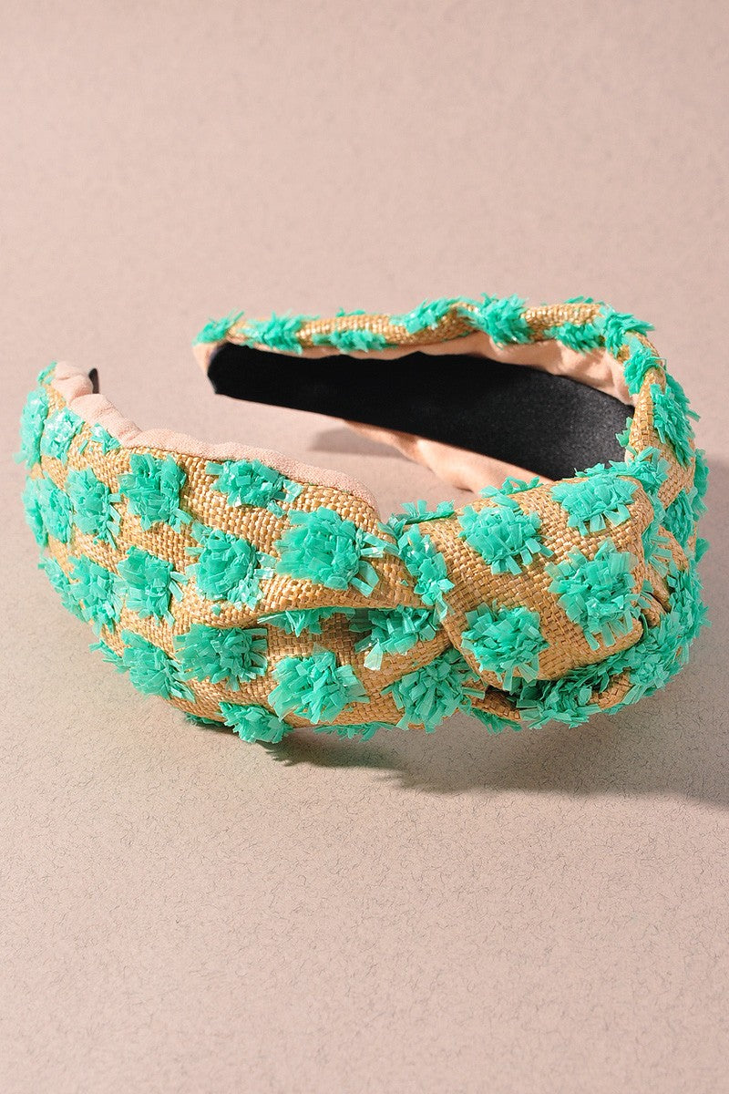 Burlap Raffia Head Band
