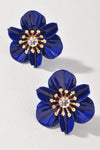 Crystal Center Flower Earrings