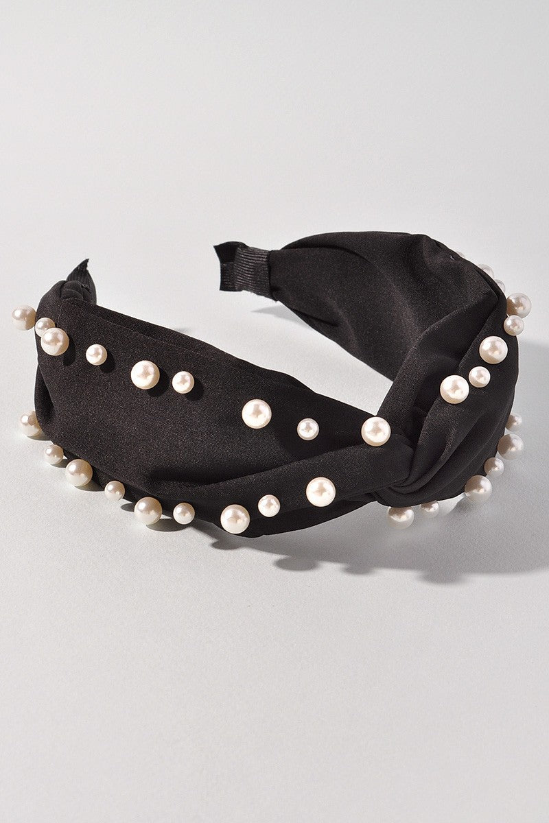 Criss Cross Pearl Bead Head Band