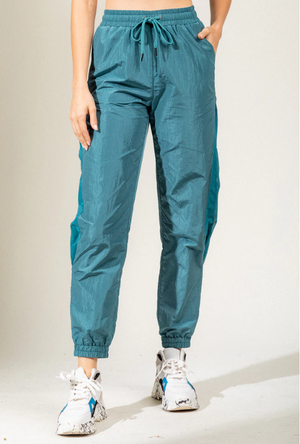 Drawstring Windbreaker Pants w/ Pockets