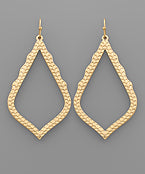 Textured Open Teardrop Earrings